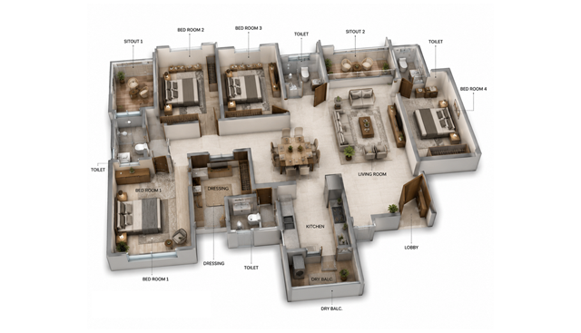 4 BHK